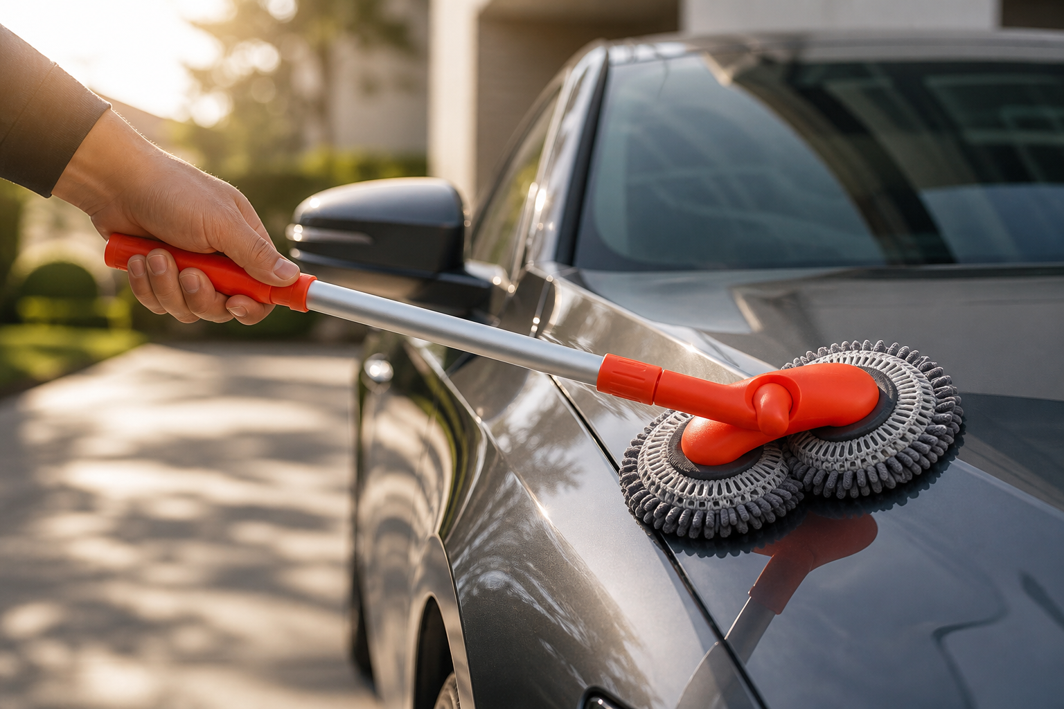 Cleaning a car