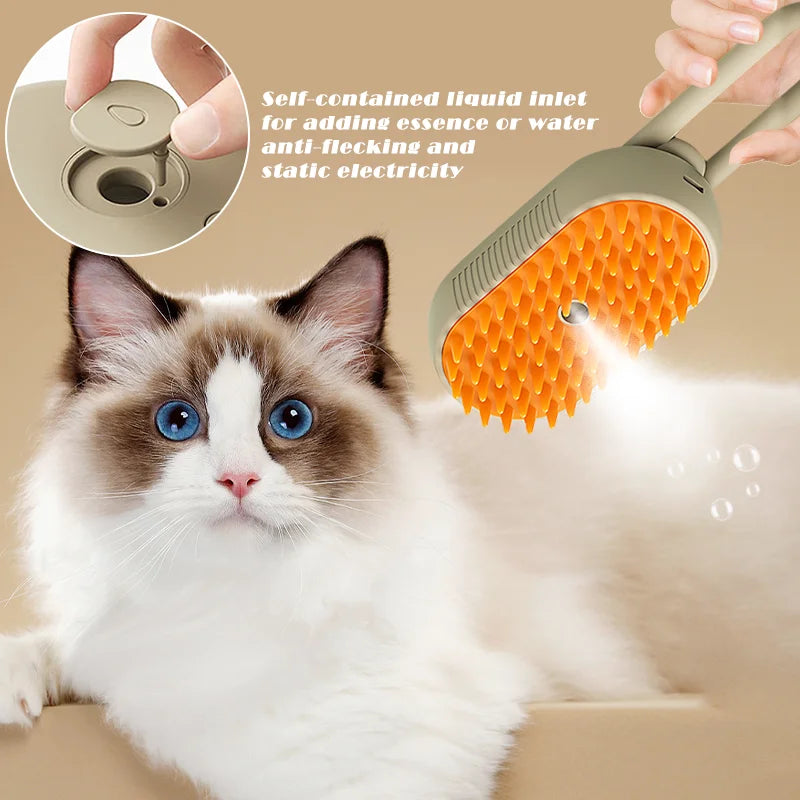 The PurrfectSteam™ Pet Brush