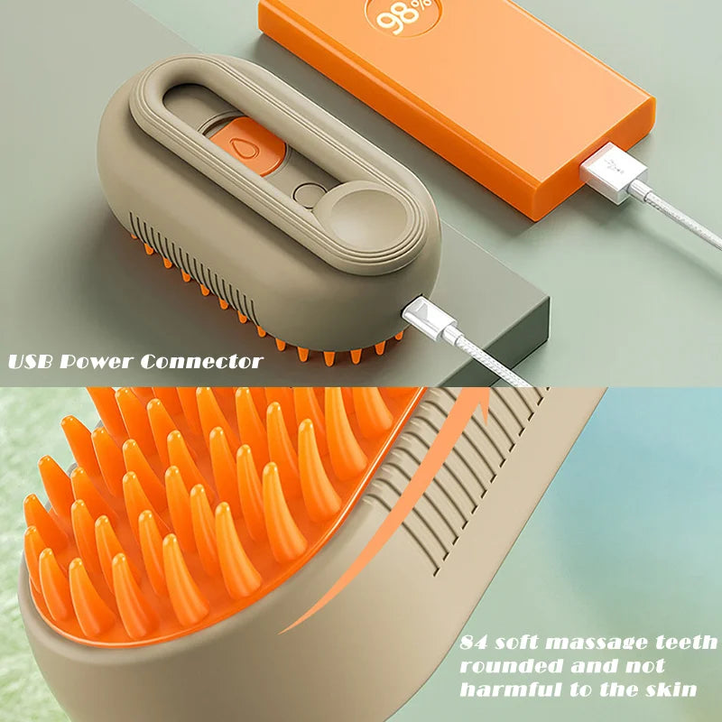 The PurrfectSteam™ Pet Brush